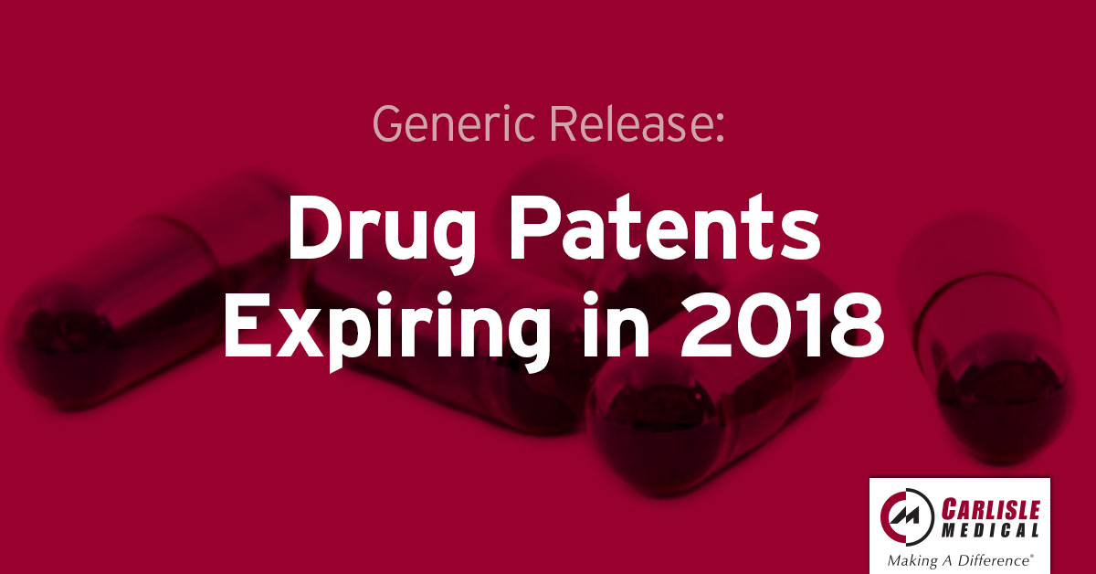 Generic Drug Release dates for 2018