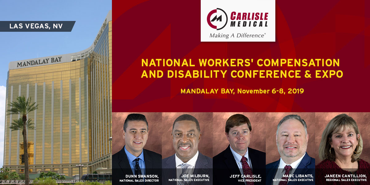 Carlisle Medical will be exhibiting at the National Workers' Compensation and Disability Conference & Expo