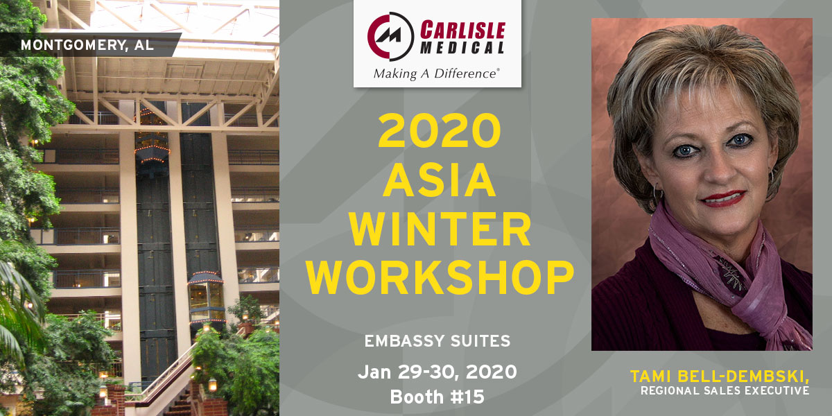 Carlisle Medical will be exhibiting at the 2020 ASIA Winter Workshop