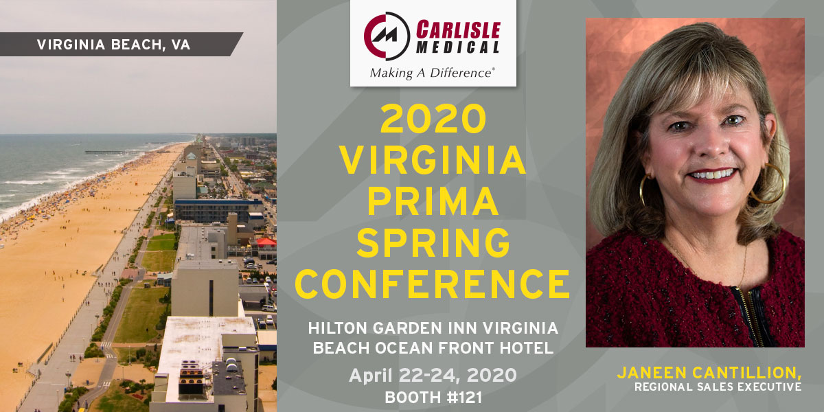 Carlisle Medical will be exhibiting at the 2020 Virginia PRIMA Spring Conference