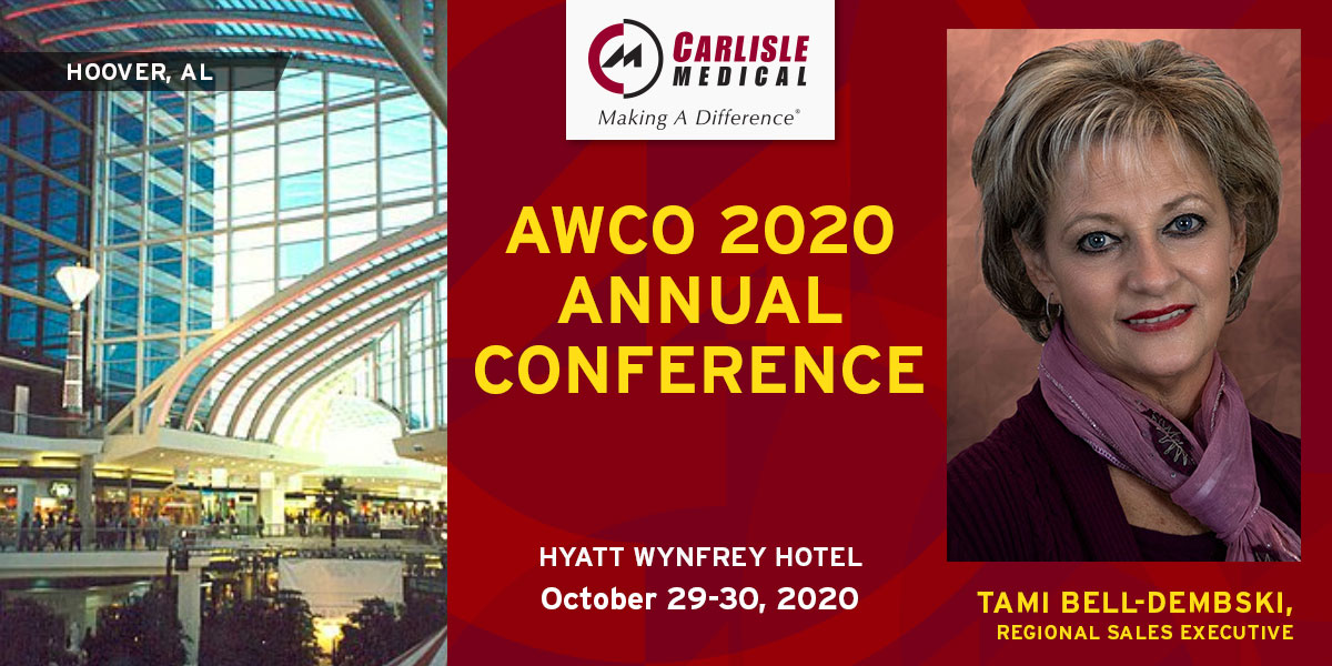 Carlisle Medical will be exhibiting at the AWCO 2020 Annual Conference