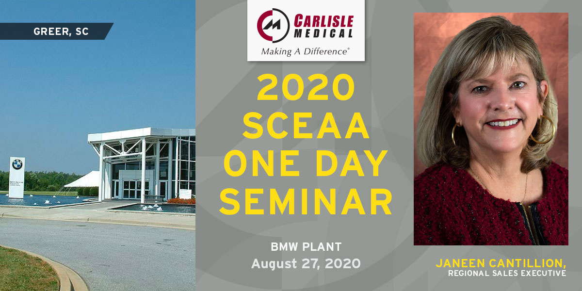 Carlisle Medical will be attending the 2020 SCEAA One Day Seminar at BMW