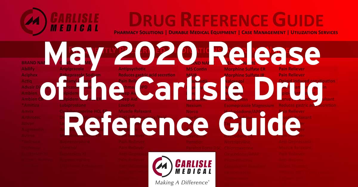May 2020 Release of the Carlisle Drug Reference Guide