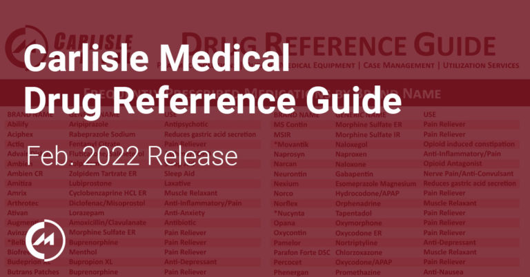 2022 Release of the Carlisle Medical Drug Reference Guide